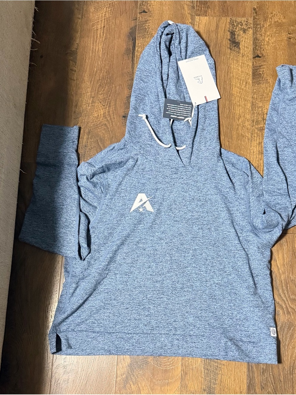 Rhoback Blue Heather Pullover Hoodie with Logo